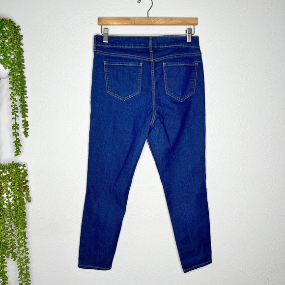 Old Navy Mid Rise Super Skinny Medium Wash Blue Denim Jeans Women's Size 10 - Picture 3 of 7